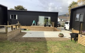 The finished tiny homes commissioned by Age Concern Aotearoa.
