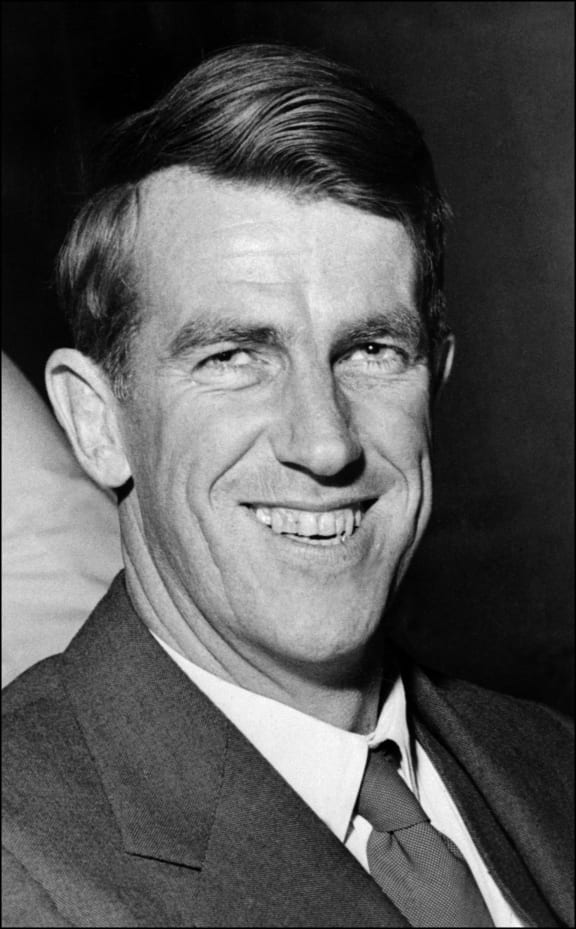 A portrait of Sir Edmund Hillary dated December 1958.