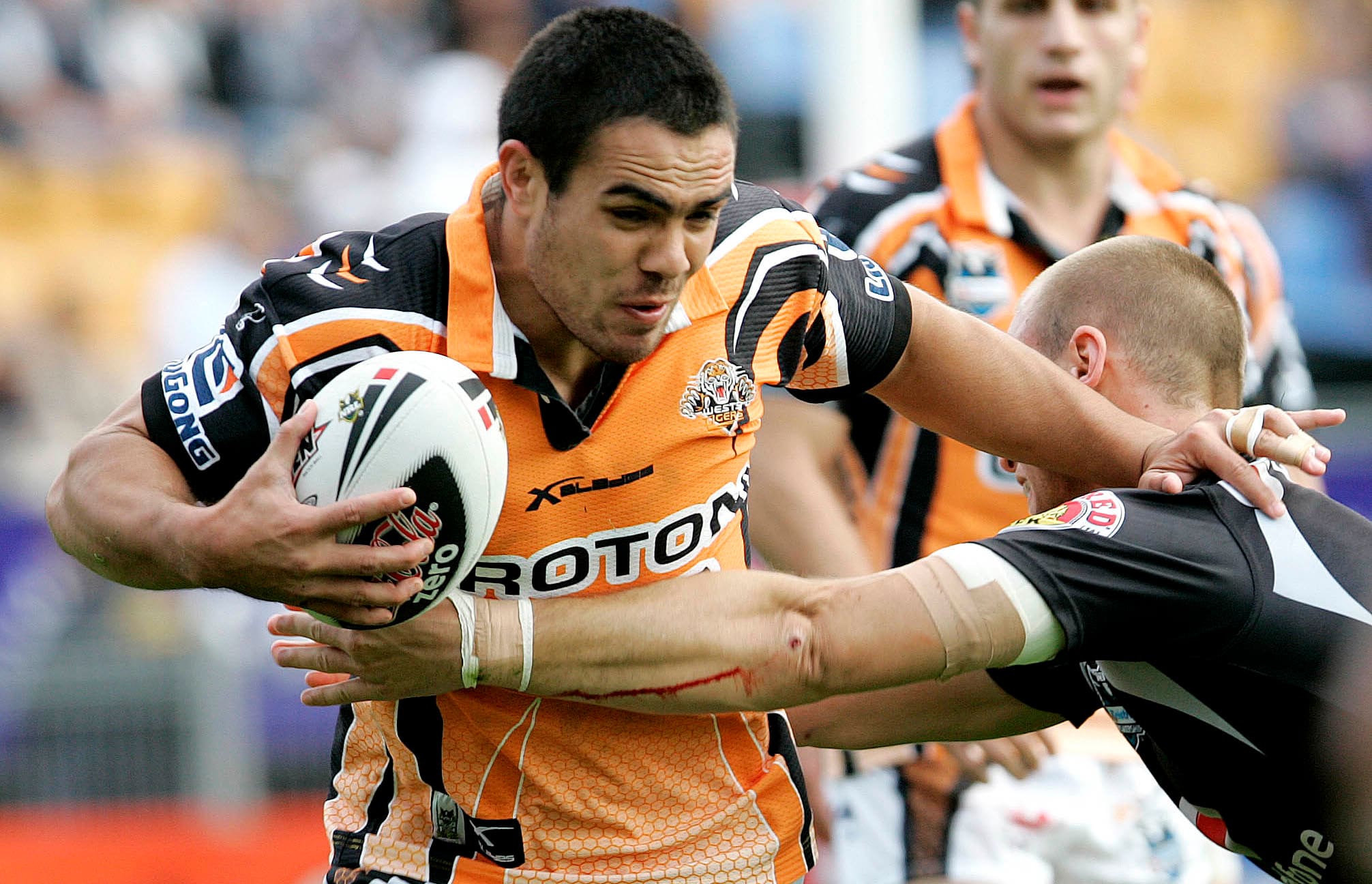 Dene Halatau playing against the Warriors in 2007