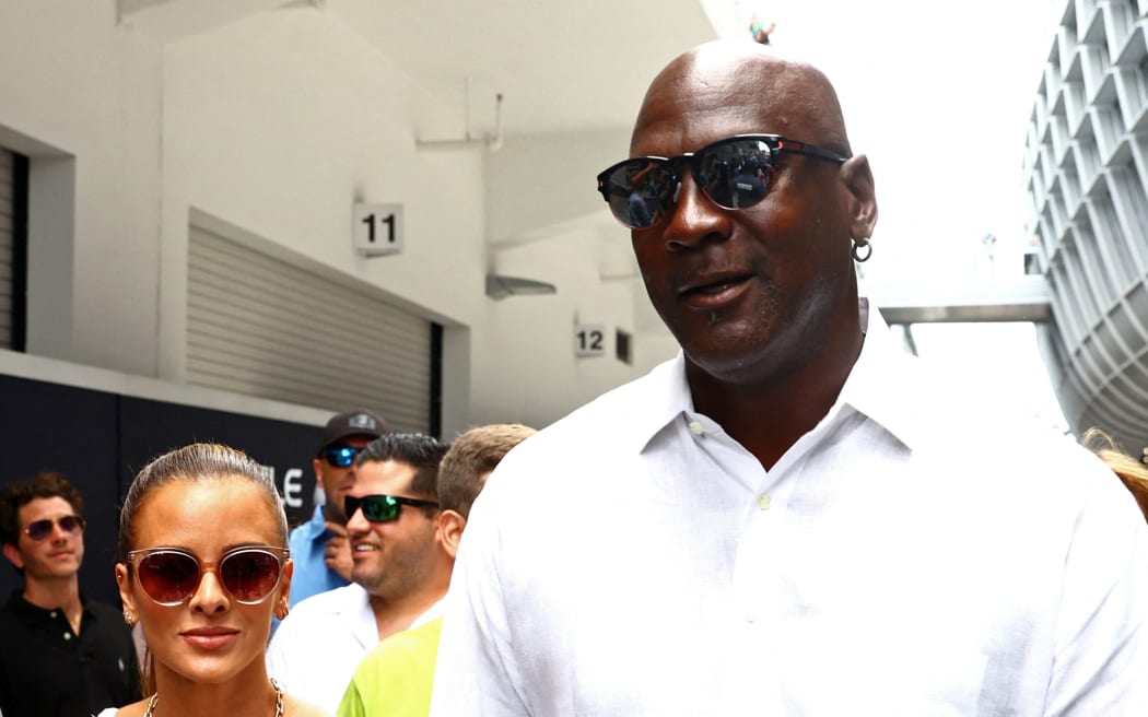 MIAMI, FLORIDA - MAY 08: Basketball legend Michael Jordan walks in the Paddock prior to the F1 Grand Prix of Miami at the Miami International Autodrome on May 08, 2022 in Miami, Florida.   Mark Thompson/Getty Images/AFP (Photo by Mark Thompson / GETTY IMAGES NORTH AMERICA / Getty Images via AFP)