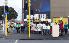 Striking teachers in New Plymouth