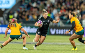 Michaela Brake of New Zealand during the women’s cup final match between New Zealand and  Australia in the HSBC Hong Kong Sevens.