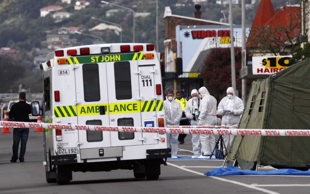 27/09/07 - The scene of a Police shooting in Stanmore Rd Christchurch.
Stephen Bellingham was shot by police.
Photographer David Hallett.