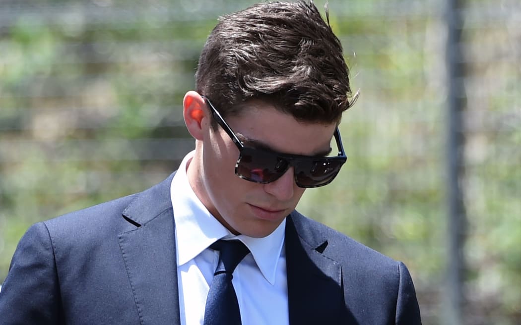 Australian bowler Sean Abbott arrives for the funeral of Australian cricket batsman Phillip Hughes.