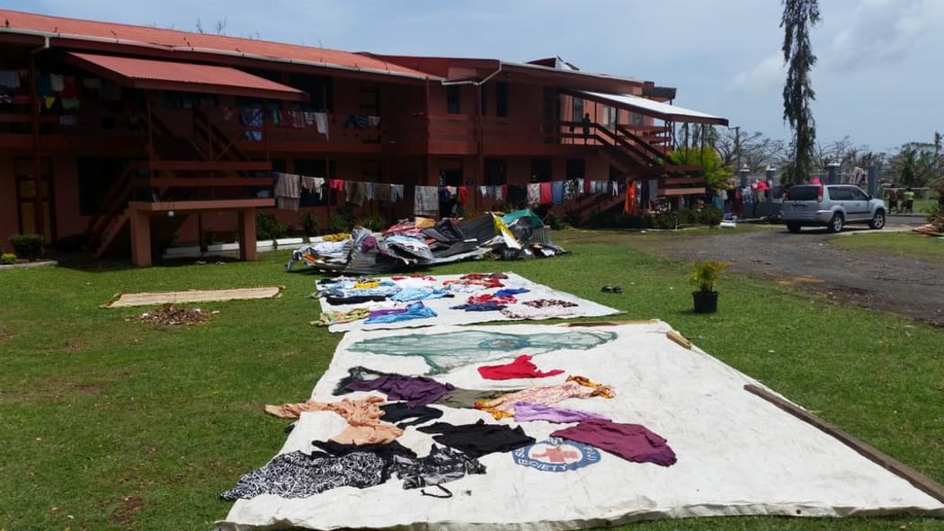 Penang Sangam High School evacuation centre in Rakiraki is also damaged, but housing eight families.