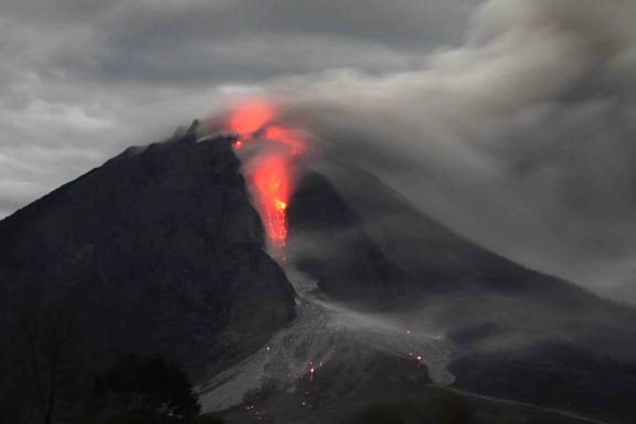 Hot lava has been spewing from Mount Sinabung for the past two weeks.