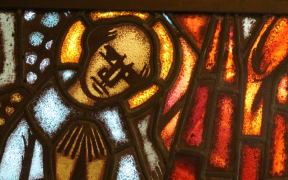 Stained glass designed by English artist John Baker