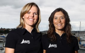 New Zealand sailors Olivia Powrie and Jo Aleh