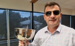 New Plymouth mayor Neil Holdom with the Sunshine Cup