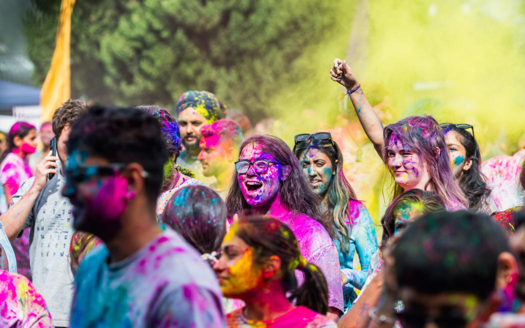 Thousands attended Holi Colour Splash in Tauranga’s Memorial Park.