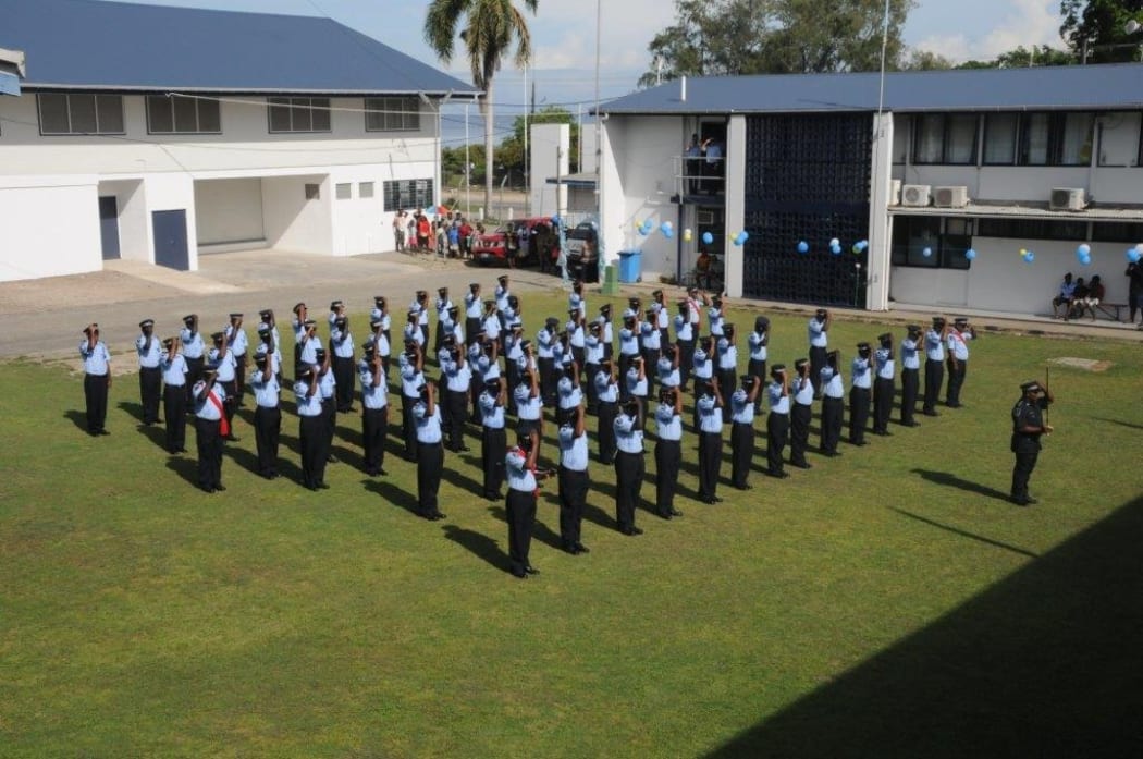 New graduates from the Royal Solomon Islands Police Force Academy. December 2015