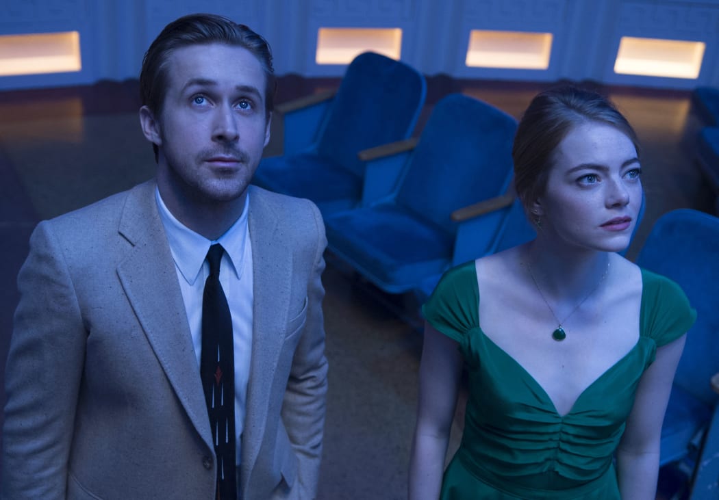 Ryan Gosling and Emma Stone at the famous Griffith Observatory in Los Angeles for a very special first date in La La Land
