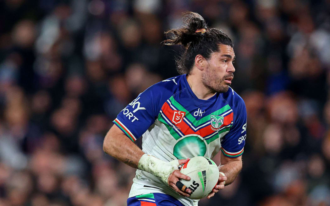 Warriors lock Tohu Harris.
Wests Tigers v Warriors played at FMG Stadium Waikato, Hamilton, New Zealand. Saturday 12 August 2023. © Photo: Bruce Lim / www.photosport.nz
