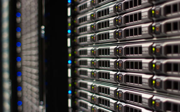 Close up of servers