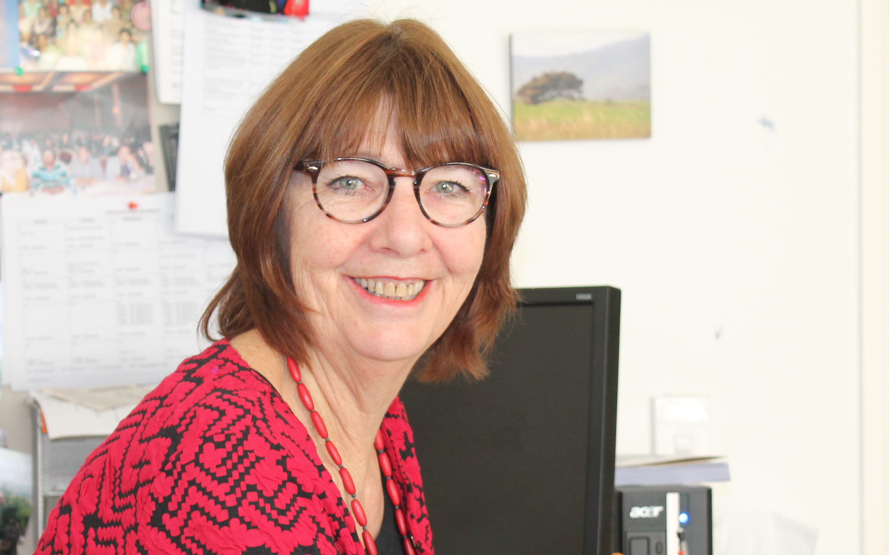 A photo of the CEO of the College of Midwives, Karen Guilliland