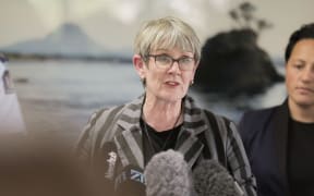 Whakatane mayor Judy Turner speaks to media. 10.12.19