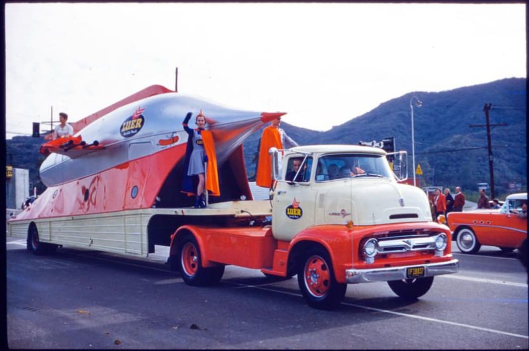 A Space Age rocket on show.