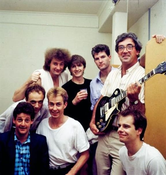 Ian Magan with Split Enz.