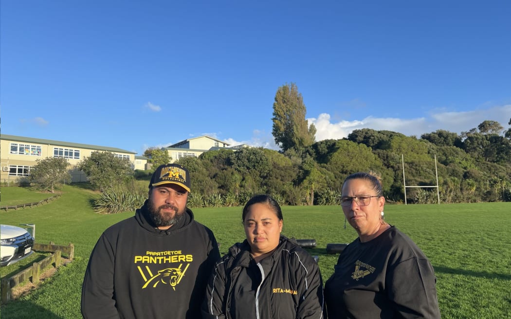 Papatoetoe Panthers vice chair Nick Tausi, mini-mod delegate Rita Winter and chairperson Carla Makiha (left to right).