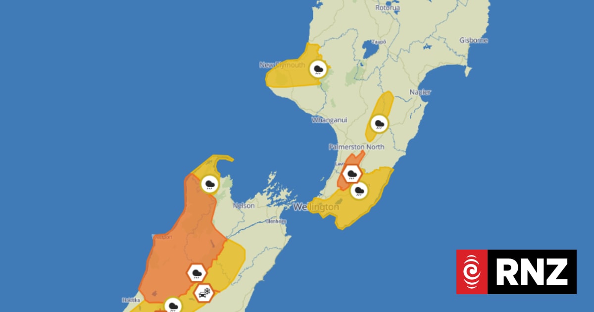Weather: Rain and snow warnings issued as trough crosses central NZ