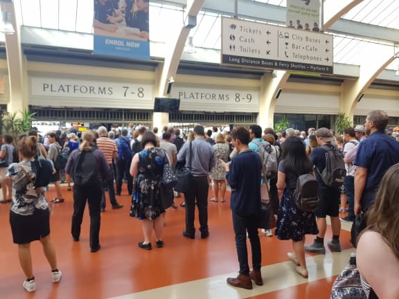 Commuters waiting for their trains at Wellington Train station. 29.1.19
