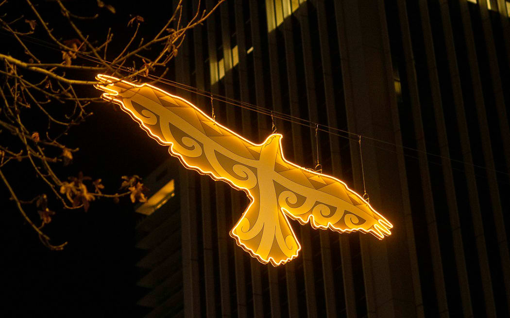 Manu (birds) light up Queen St for Matariki