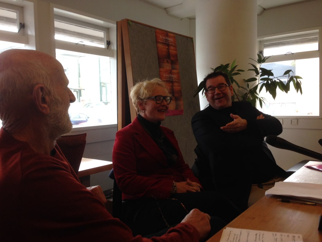 Lui Bieringa, Sophie Jerram and Grant Robertson.