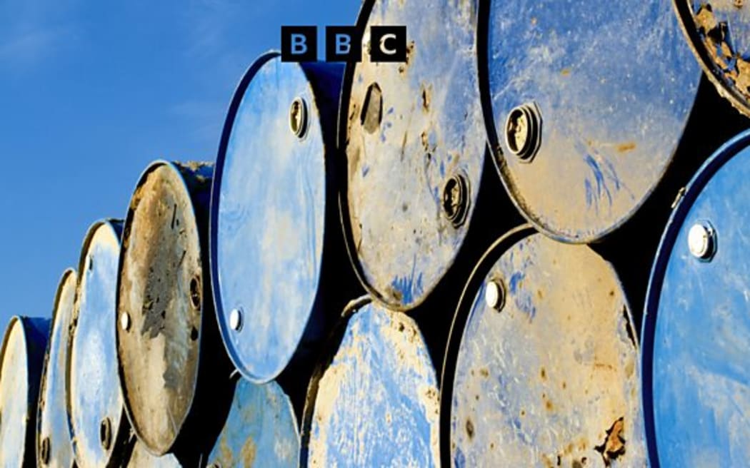 Rusty barrrels of toxic waste