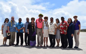 Senator LIsa Murkowski poses with CNMI leaders led by Governor Ralph Torres