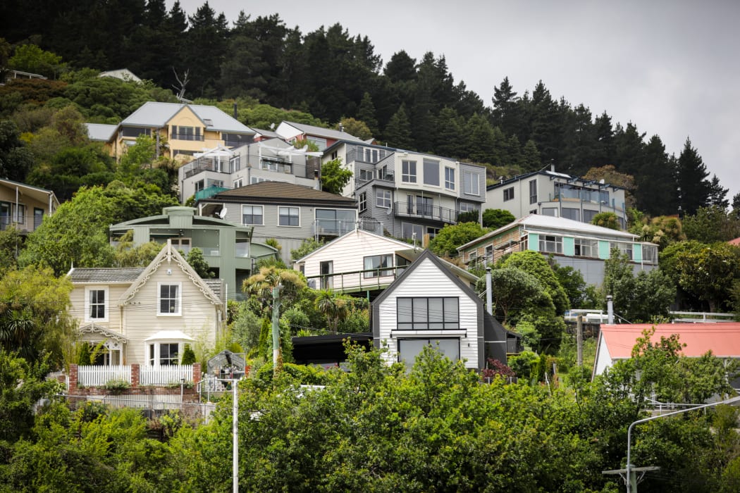 Houses around Lyttelton area in Christchurch