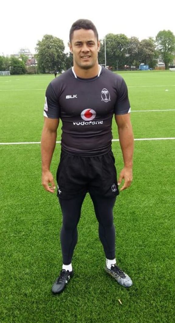 Jarryd Hayne at Fiji training in London.