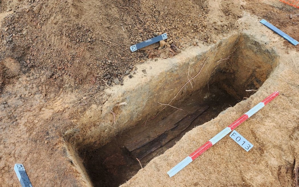 Two Home Guard rifle pits from WW2 were found to the north of the intersection of SH3.