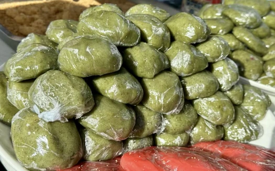 Green glutinous rice dumplings (qing tuan) are a traditional Qingming Festival food from the southern Yangtse River region of China.