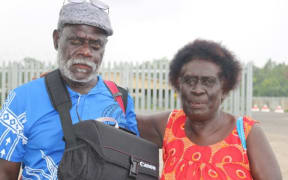 A recent photo of Albert Toro with Elizabeth Tsitseka, who played Lucy's mother in the film ‘Tukana - Husait I Asua’.