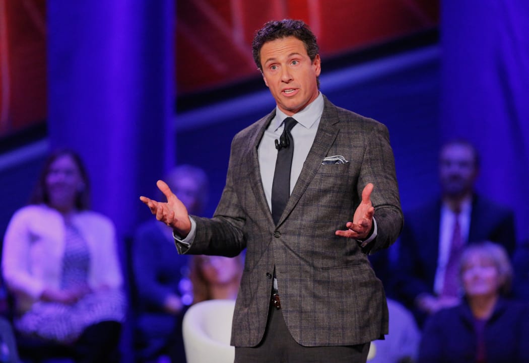 In this file photo taken on January 24, 2016  moderator Chris Cuomo speaks at a town hall forum hosted by CNN.