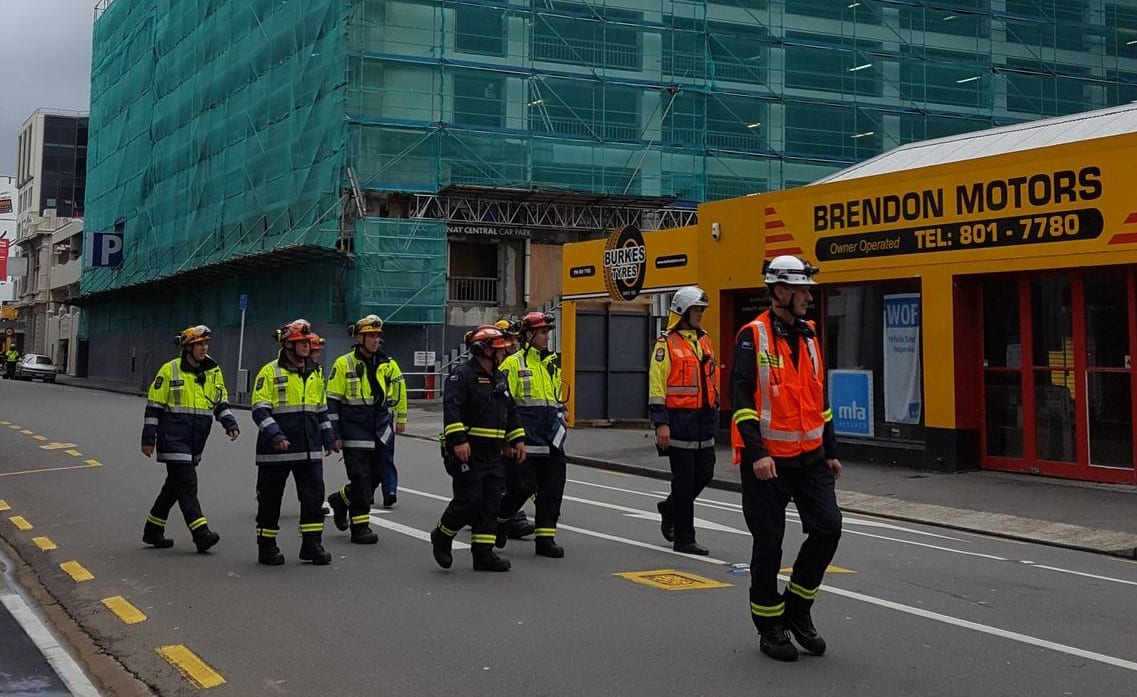 Ten buildings on Courtenay Place in Wellington's CBD have been evacuated.