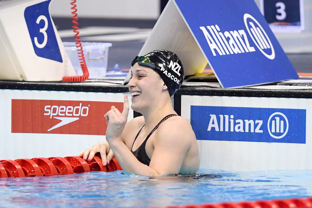 New Zealand's Sophie Pascoe wins the Womens 100m Freestyle S9 Disability at the World Para Swimming Championships, London, 9 September 2019.