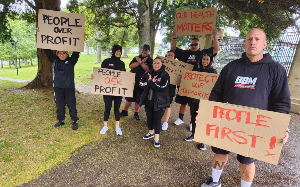 People gathered at the rally in Auckland against the government's plans to repeal Smokefree legislation, on 13 December, 2023.