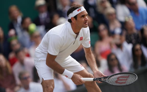 Roger Federer during the Wimbledon men's final