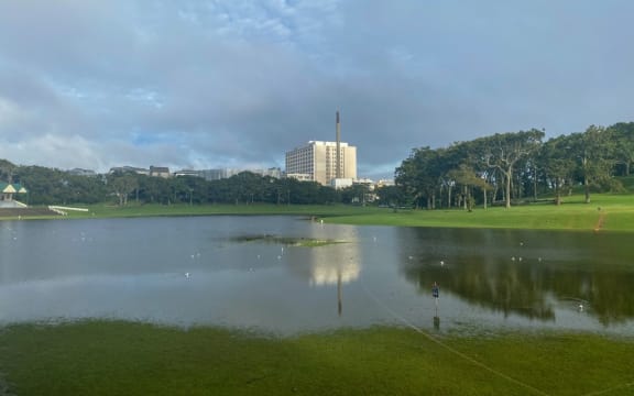 Flooding at Auckland Domain.