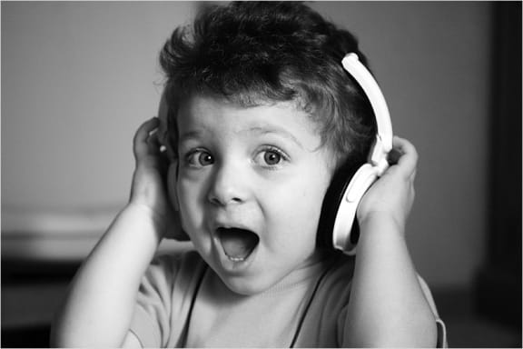child listening