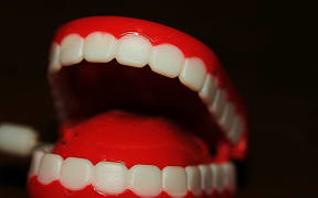 bright false teeth