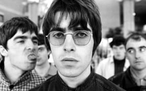 The Gallagher brothers getting on famously in the documentary Oasis: Supersonic
