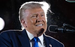 US President Donald Trump delivers commencement remarks at the University of Alabama in Tuscaloosa, Alabama, on 1 May 2025.