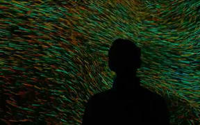 Delainy Jamahl's exhibition, Rivers of Wind, is the first body of work to be shown at new immersive digital art gallery The Grid Art Space.