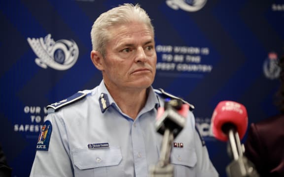 Police Commissioner Richard Chambers at the opening of the new police college campus in Auckland.