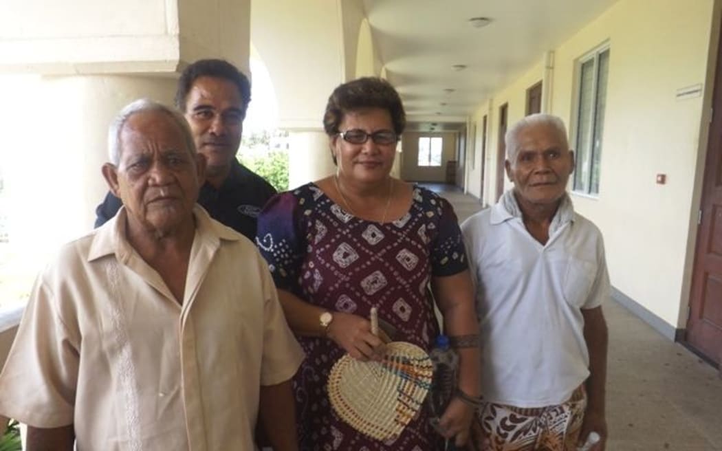 Faaulusau Rosa Duffy Stowers and three of her supporters.