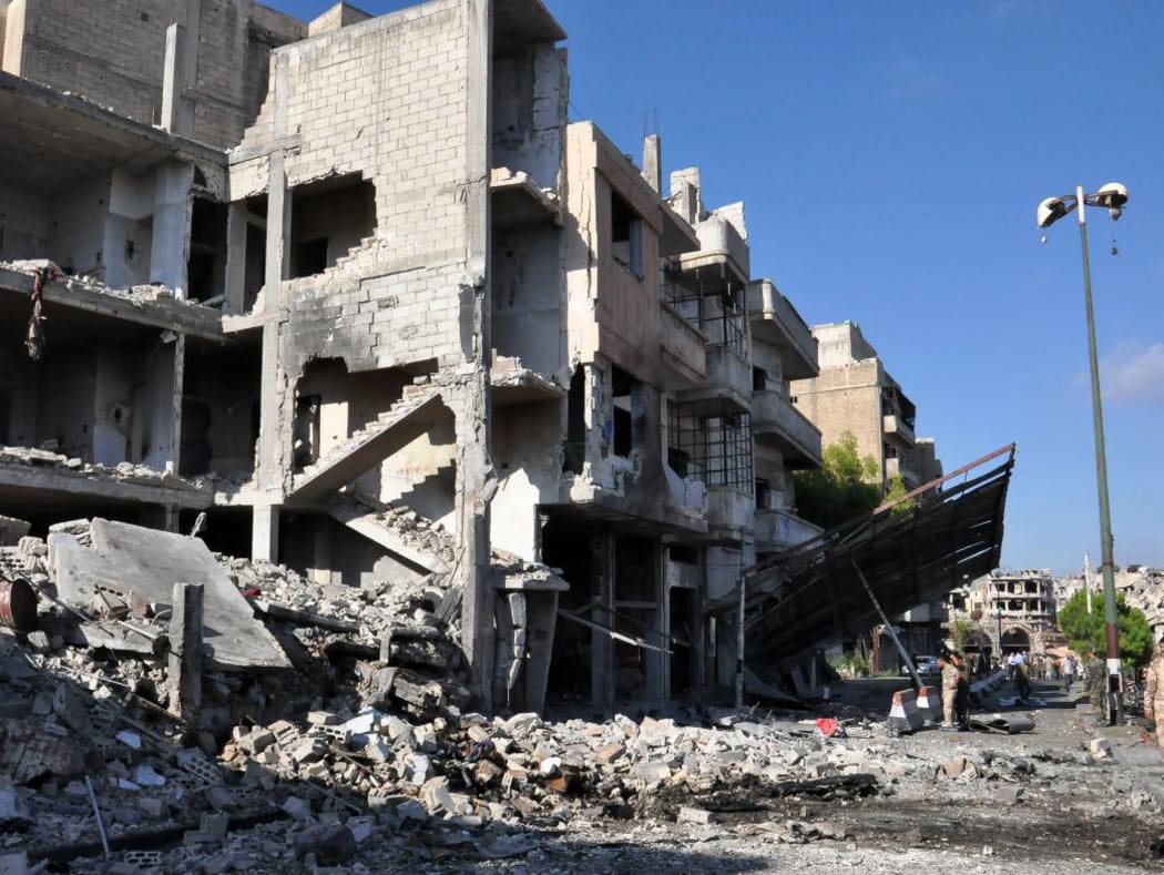 The bomb in Homs targetted a military checkpoint, the governor said. 5 Sept 2016
