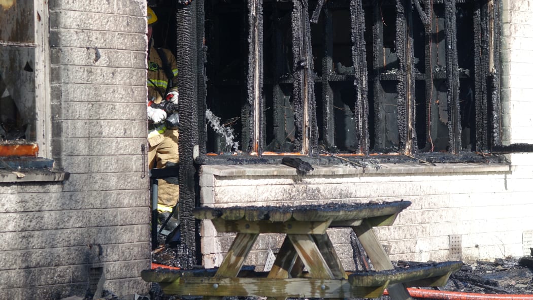 Fire damage at Russley School, Christchurch