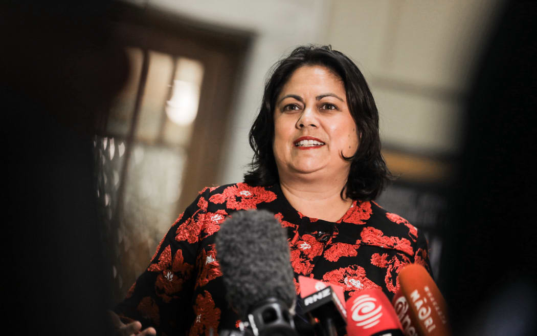 Labour's Health spokesperson Dr Ayesha Verrall speaks to media after the government's health announcement on 8 March 2024.
